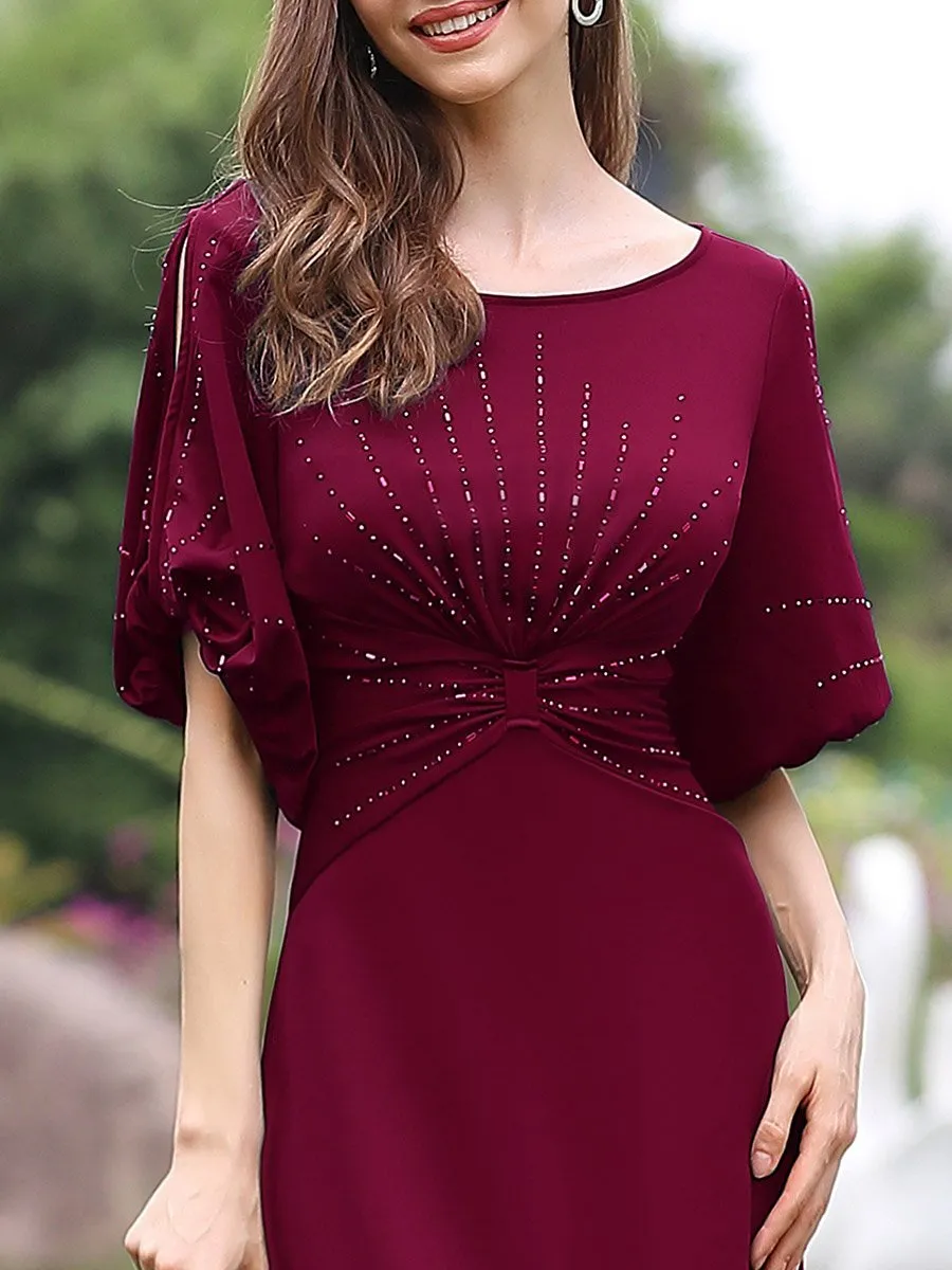 Trendy Round Neck Wholesale Floor Length Evening Dress EP00544
