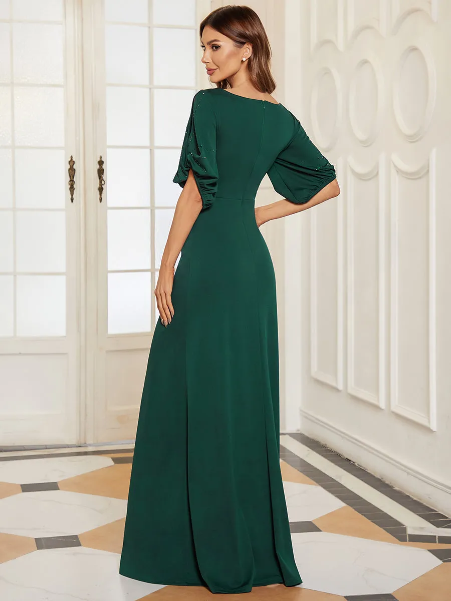 Trendy Round Neck Wholesale Floor Length Evening Dress EP00544