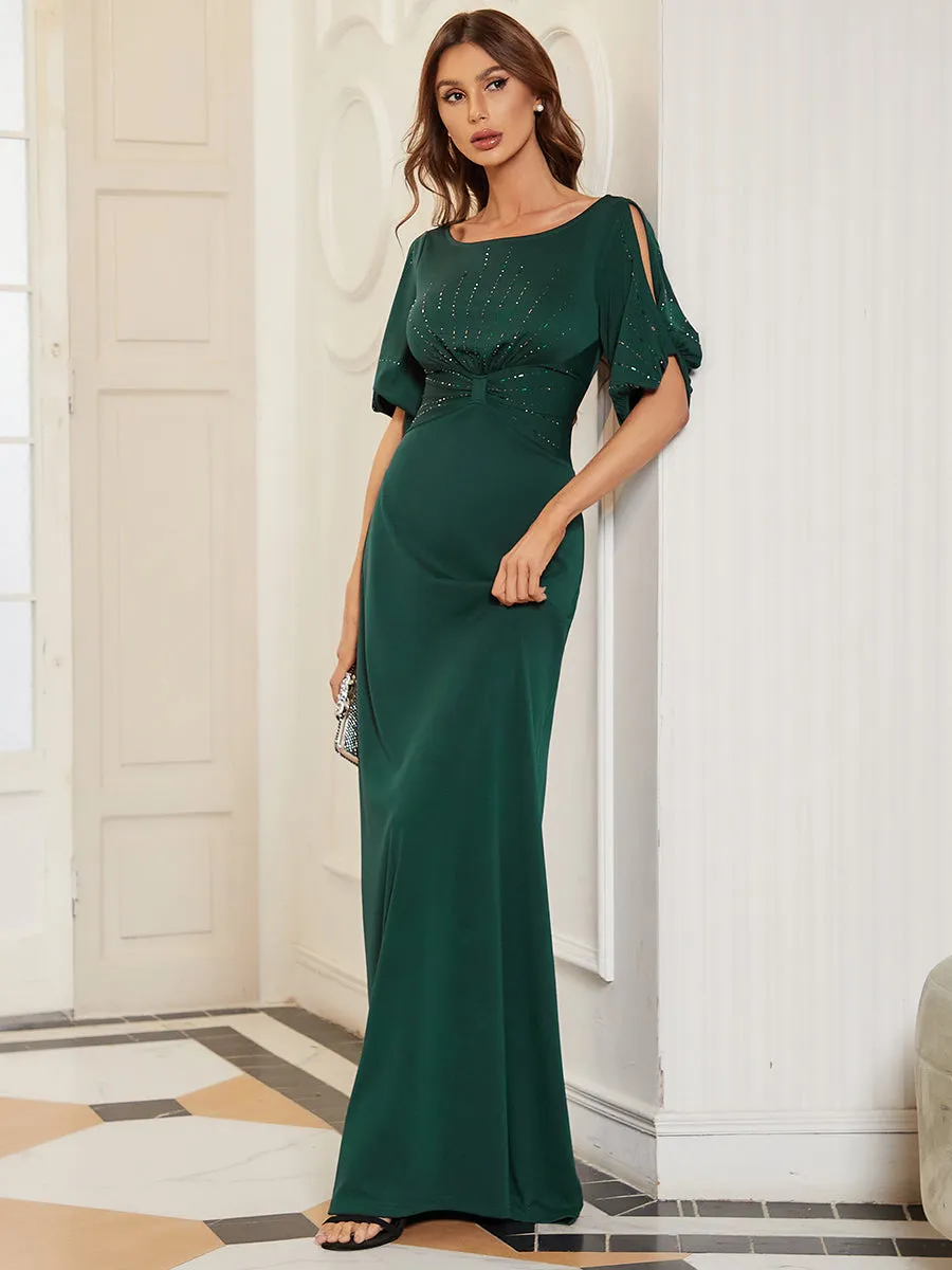 Trendy Round Neck Wholesale Floor Length Evening Dress EP00544