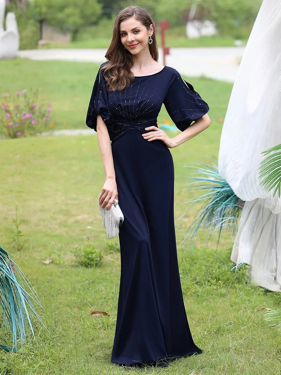 Trendy Round Neck Wholesale Floor Length Evening Dress EP00544