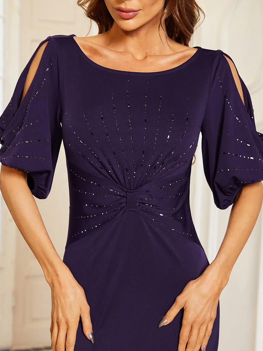 Trendy Round Neck Wholesale Floor Length Evening Dress EP00544