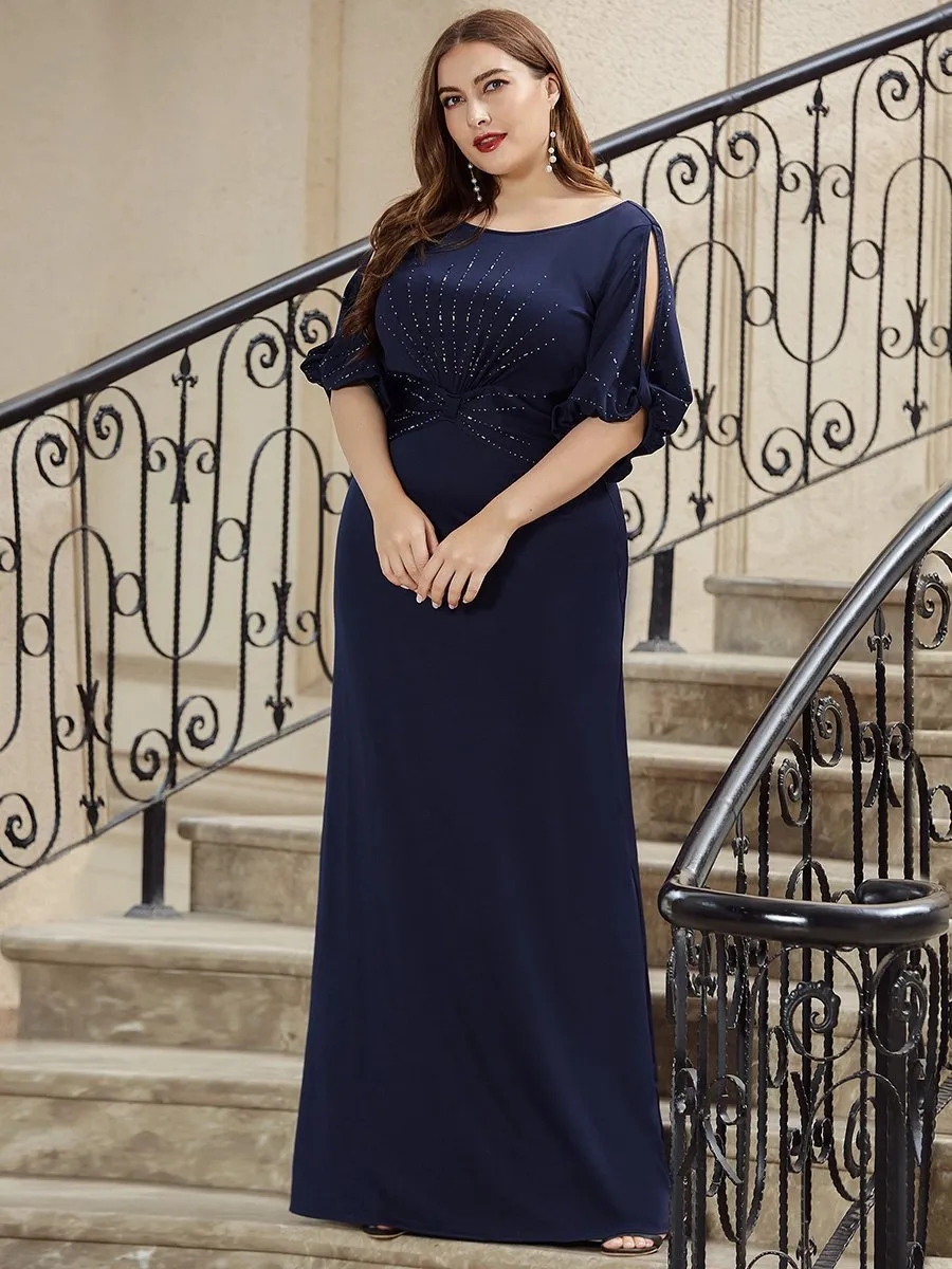 Trendy Round Neck Wholesale Floor Length Evening Dress EP00544