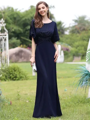 Trendy Round Neck Wholesale Floor Length Evening Dress EP00544