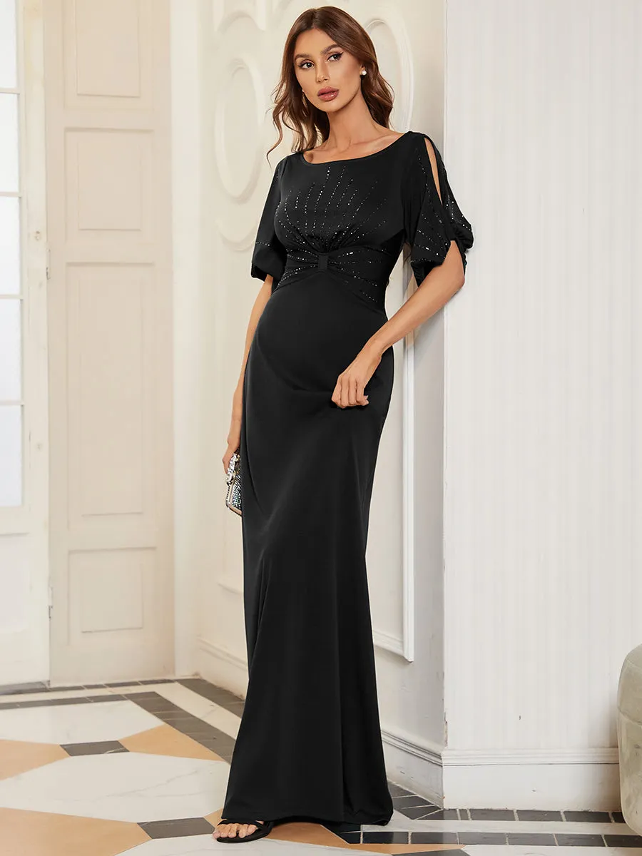 Trendy Round Neck Wholesale Floor Length Evening Dress EP00544