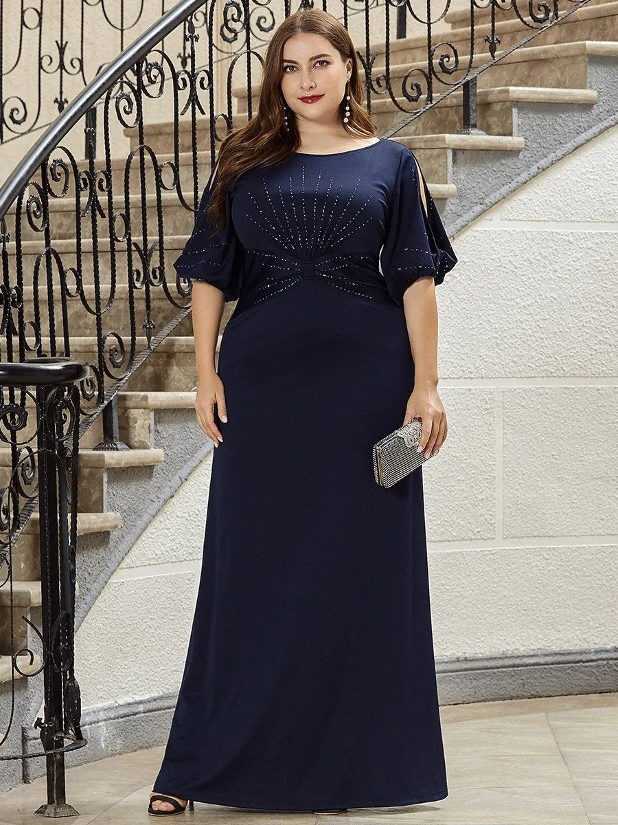 Trendy Round Neck Wholesale Floor Length Evening Dress EP00544