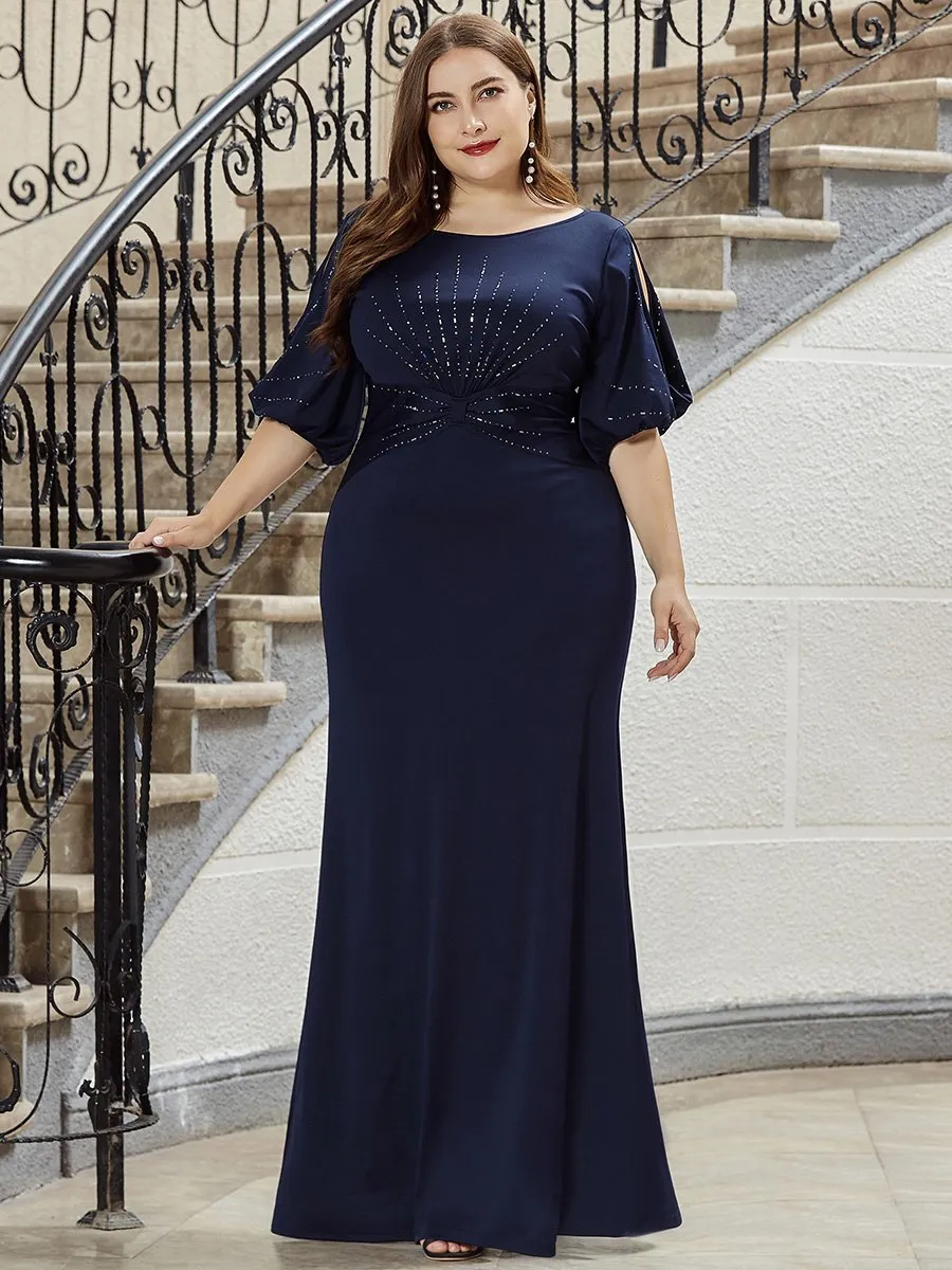 Trendy Round Neck Wholesale Floor Length Evening Dress EP00544