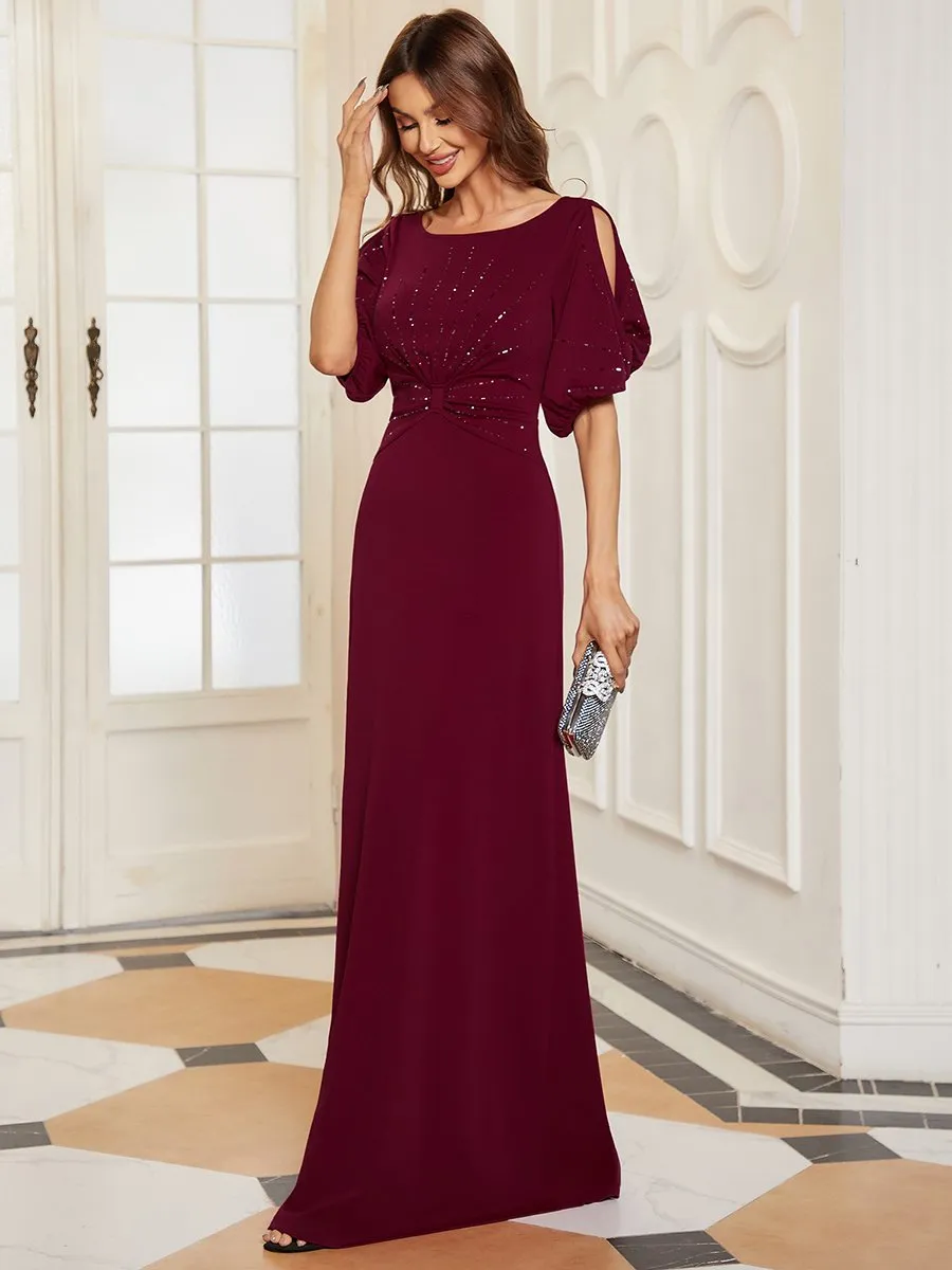 Trendy Round Neck Wholesale Floor Length Evening Dress EP00544