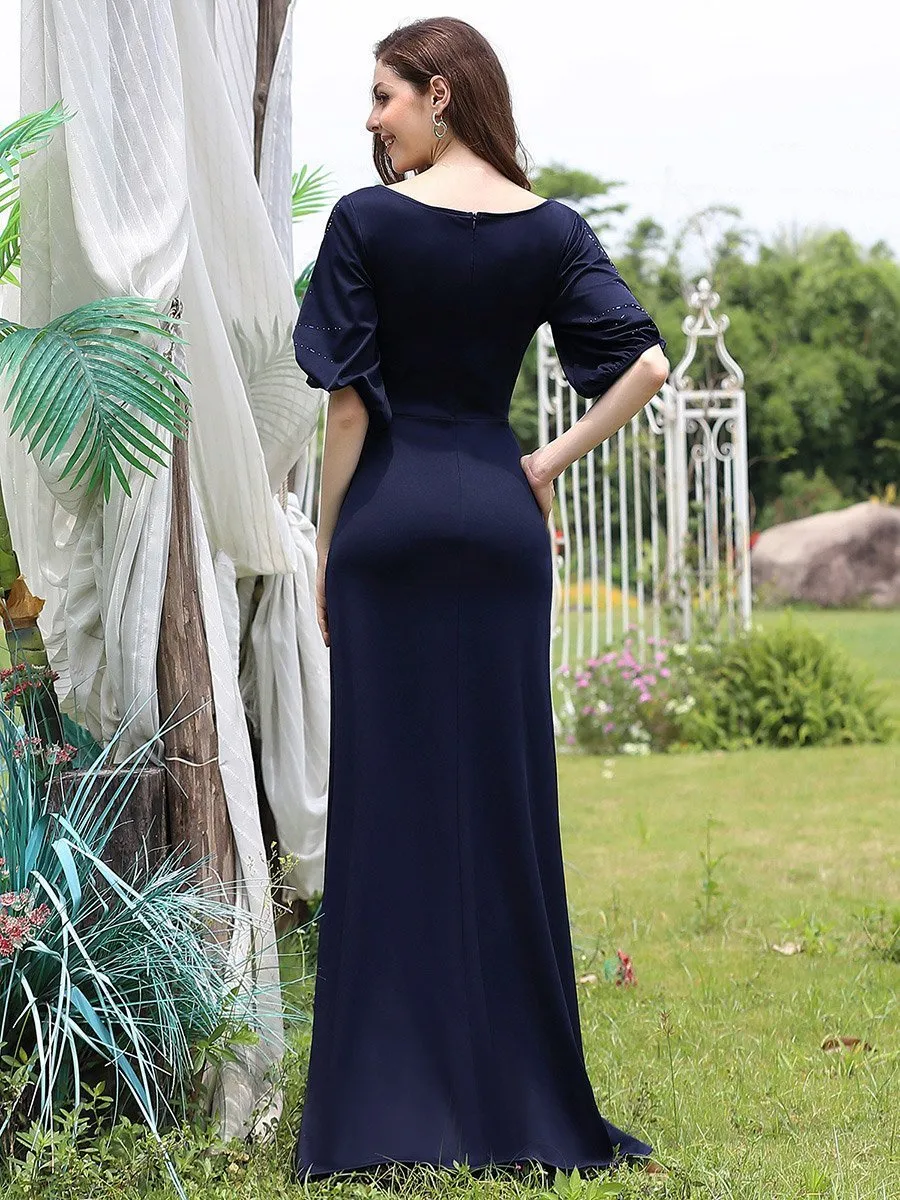 Trendy Round Neck Wholesale Floor Length Evening Dress EP00544