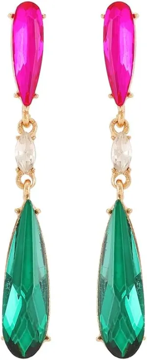 Trendy Simple Teardrop Dangle Earrings for Women Rhinestone Elegant Vintage Jewelry for Prom Party Daily Wear