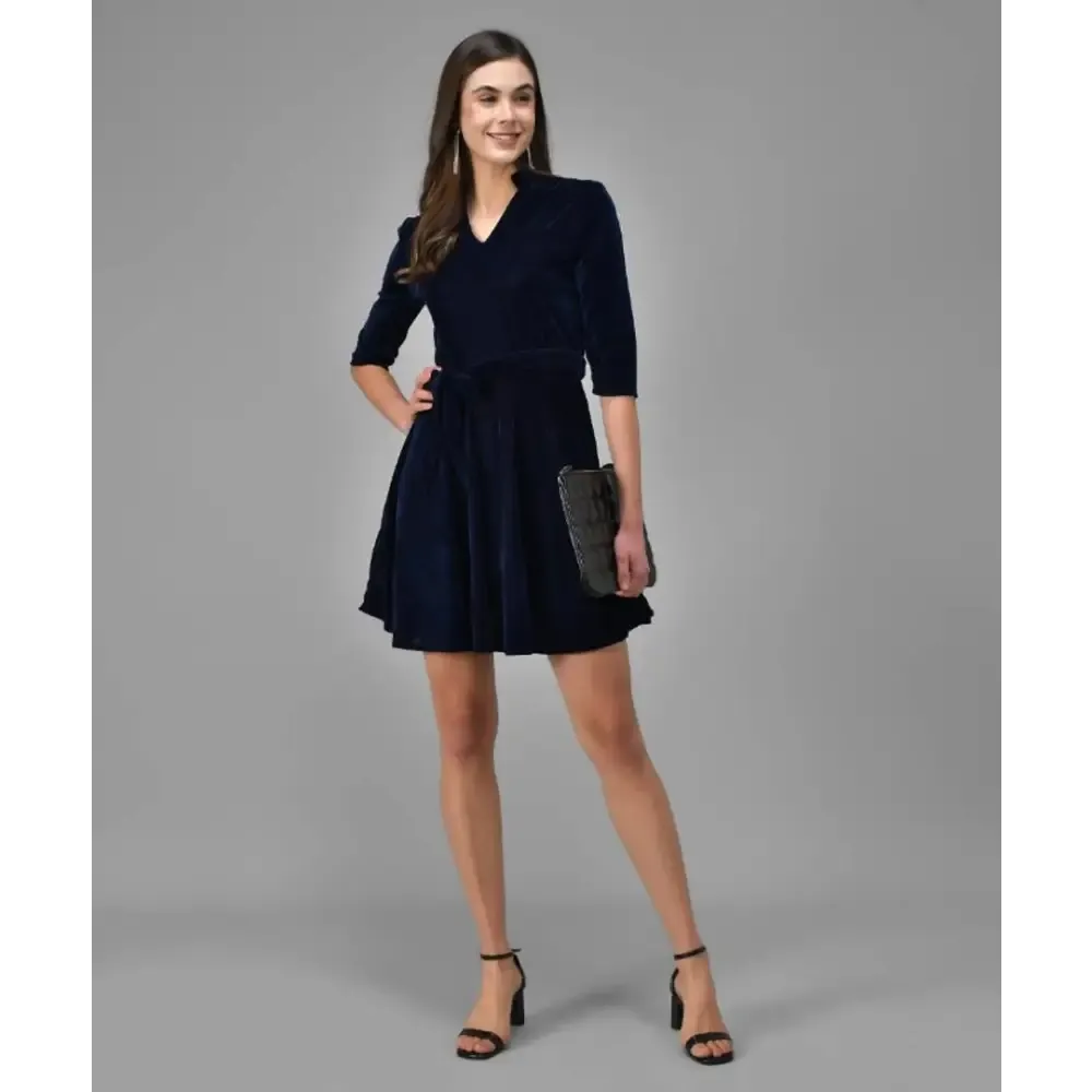 Trendy Velvet Dress for Women