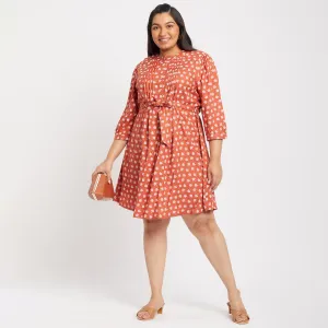 Viscose Pleated Plus Size Dress