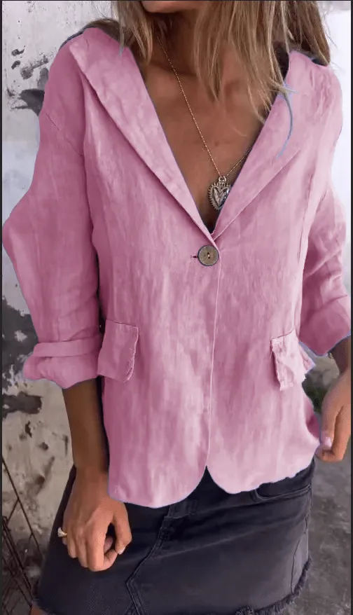 Wendy - Casual Lapel Single-button Coat