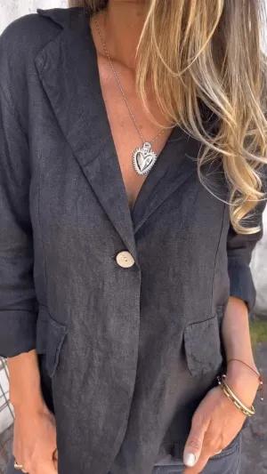 Wendy - Casual Lapel Single-button Coat