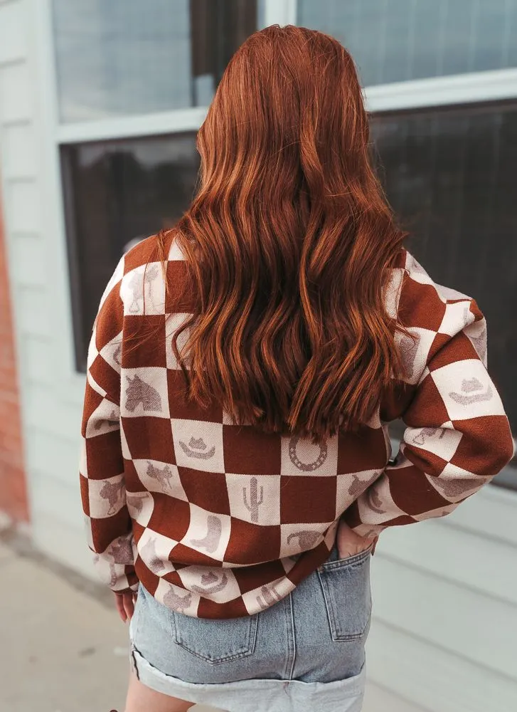 Wild Checkmate Sweater