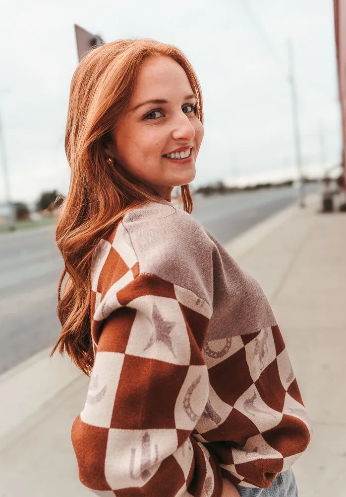 Wild Checkmate Sweater