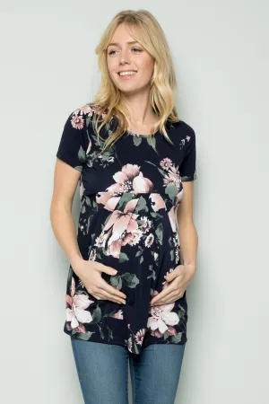 Wilma Floral Pleated Top