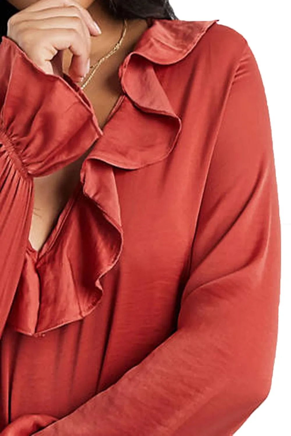 Womens Stretch cuffs Blouse - UK 6/8
