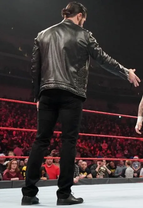 WWE Black Stylish Leather Jacket Worn by Seth Rollins | Seth Rollins Leather Jacket