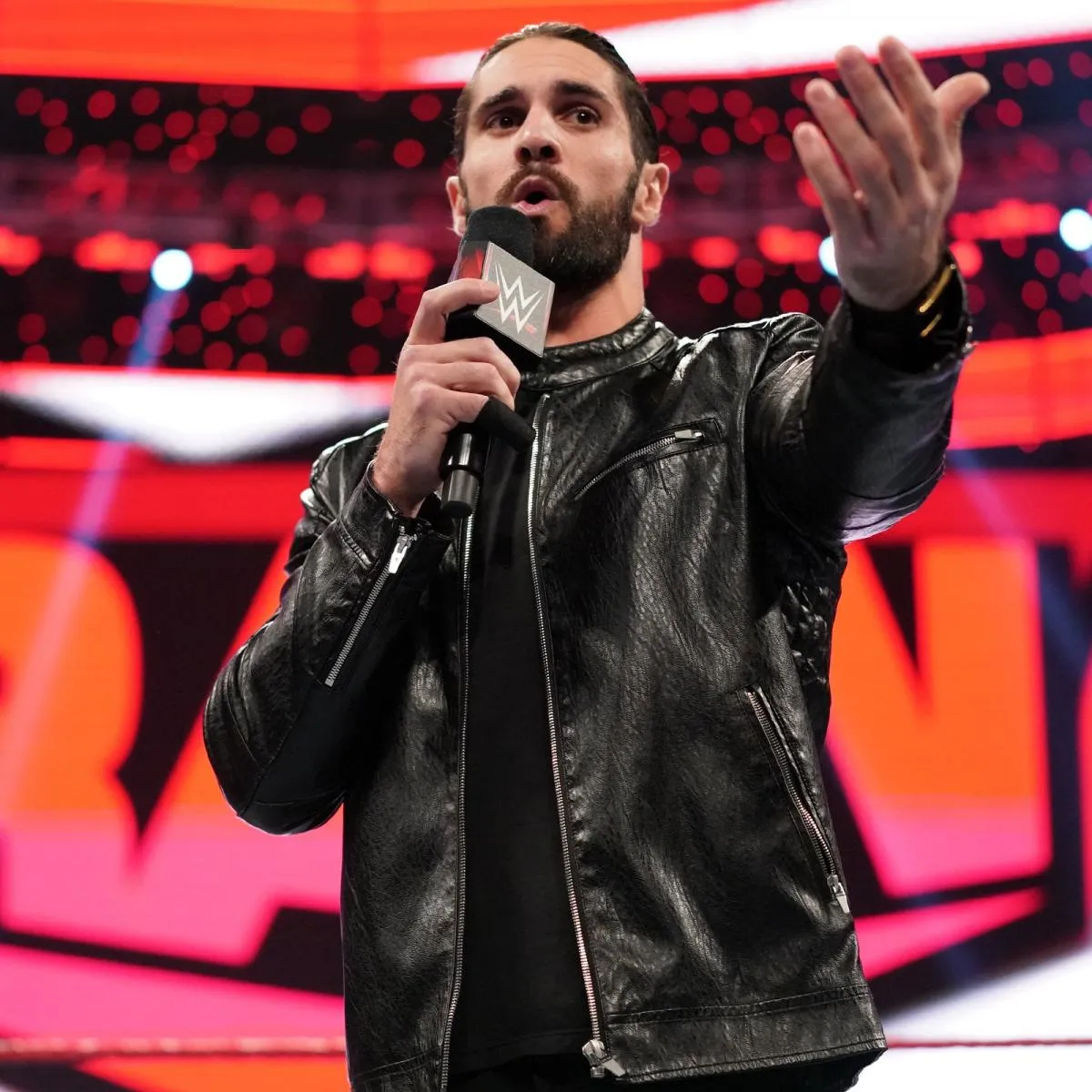 WWE Black Stylish Leather Jacket Worn by Seth Rollins | Seth Rollins Leather Jacket